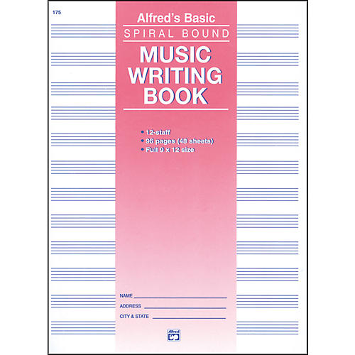 Alfred 12 Stave Music Writing Book (9 x 12) Musician's Friend