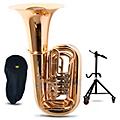Miraphone 186-4U Series Gold Brass 4-Valve 4/4 BBb Tuba with Tuba Essentials Stand Pack