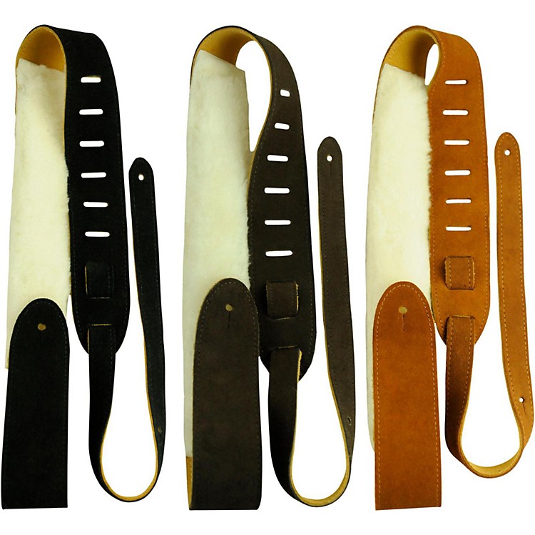 Perri's 2" Basic Suede Guitar Strap with Real Sheepskin Padding Musician's Friend