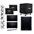 QSC (2) LA112 Pole Mounted Active Line Array Speaker Package With KS118 Subwoofer