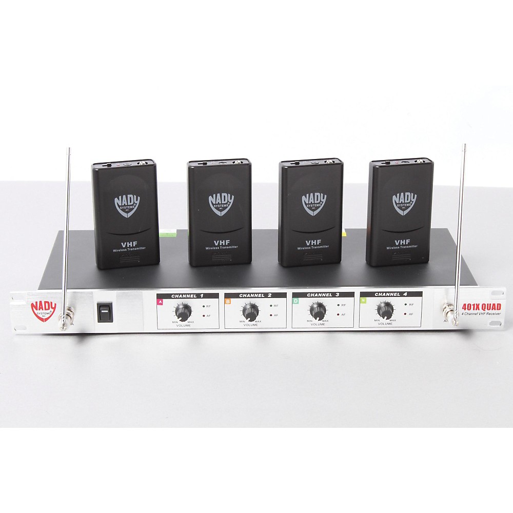 Used Nady 401X Quad Lt Wireless Lavalier Microphone System Set A Used Nady 401X Quad Lt Wireless Lavalier Microphone System Set A