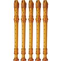 Lyons 3-Piece Recorder Baroque Fingering Transparent Orange 5-Pack