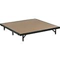 Midwest Folding Products 4' Deep X 4' Wide Single Height Portable Stage & Seated Riser 8 in. High, Pewter Gray Carpet16 Inches High Hardboard Deck