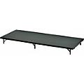 Midwest Folding Products 4' Deep X 8' Wide Single Height Portable Stage & Seated Riser 16 Inches High Hardboard Deck16 Inches High Gray Polypropylene