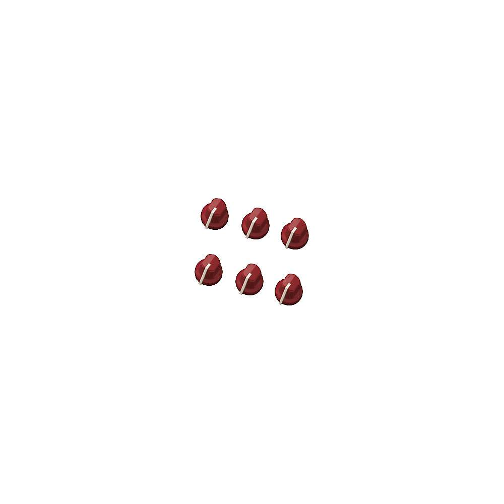 UPC 717669449360 product image for Fender Red Pointer Amplifier Knobs  6-Pack | upcitemdb.com