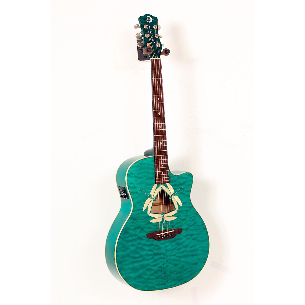 UPC 888365320144 product image for Luna Guitars Fauna Dragonfly Acoustic-Electric Guitar Quilted Maple Top Regular  | upcitemdb.com