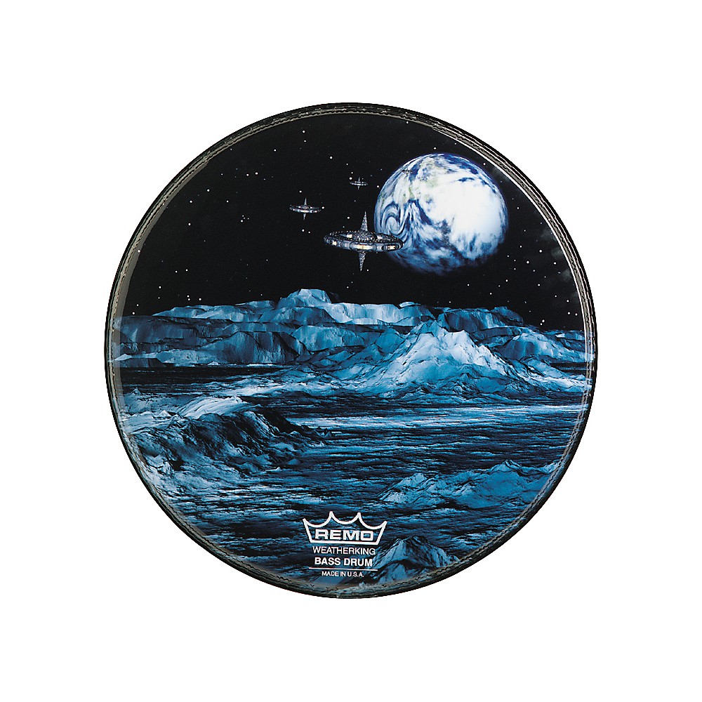 Remo Custom Graphic Blue Moon Resonant Bass Drum Head 18 In eBay