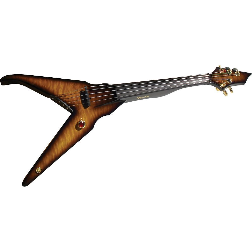 Wood Violins 5String Fretless Viper Electric Violin Transparent