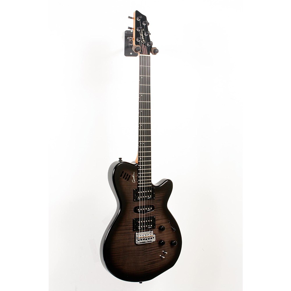 UPC 888365366913 product image for Godin xtSA Flame Electric Guitar Transparent Black 888365366913 | upcitemdb.com