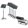 Proline 6-Pack Professional Orchestral Music Stand With Manhasset Storage Cart (Holds 25)