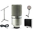MXL 990 Large-Diaphragm Condenser Microphone Bundle With VMS Vocal Shield, Boom Stand, Pop Filter and Cable