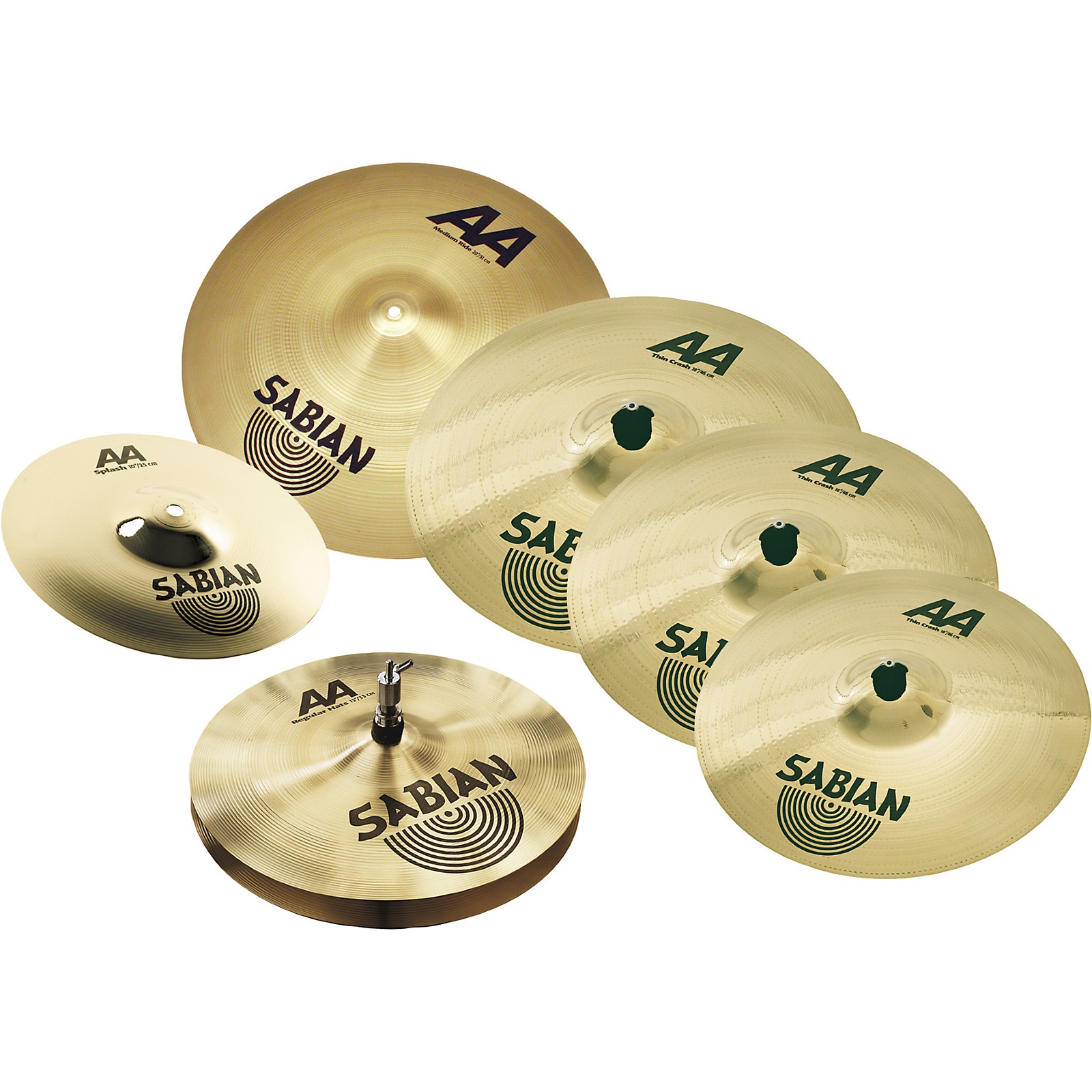 Sabian AA Cymbals Super Set With Free 10 Splash 18 Crash Musician