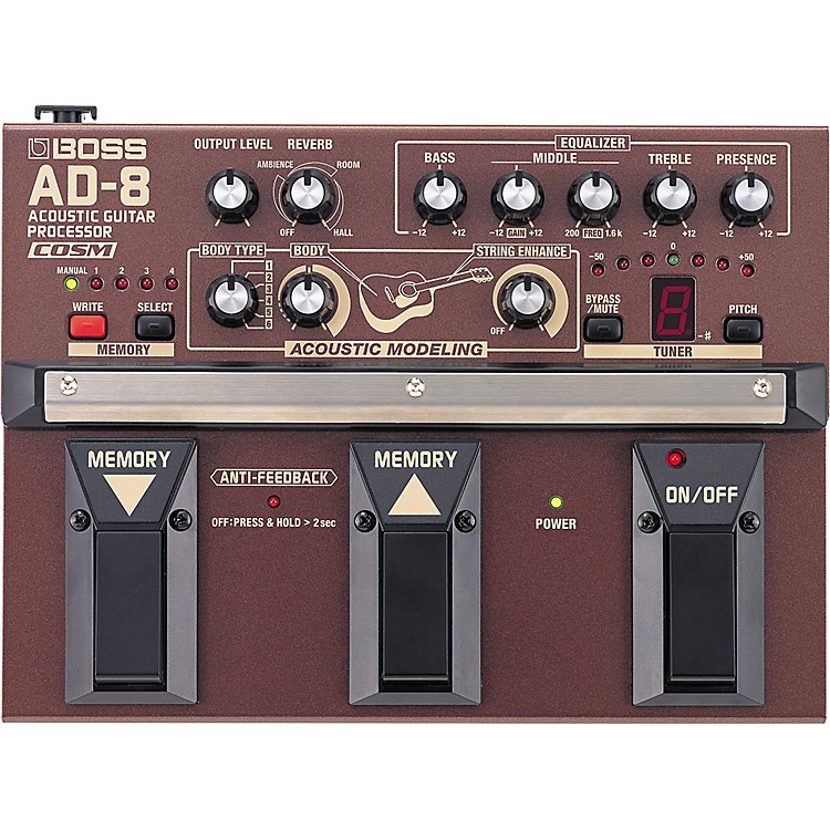 Boss AD8 Acoustic Guitar Multi Effects Pedal Musician's Friend