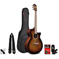 Ibanez AEG70 Flamed Maple Top Grand Concert Acoustic-Electric Guitar Pack Tiger Burst