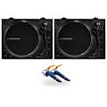 Audio-Technica AT-LP120XBT-USB Bluetooth Direct-Drive Turntable Pair with Ortofon Concorde DJ Cartridge Twin Pack