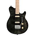 Sterling by Music Man Axis AX3 Flame Maple Top Electric Guitar Trans BlackTrans Black