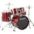 Ludwig BackBeat Complete 5-Piece Drum Set With Hardware and Cymbals Black SparkleWine Red Sparkle