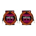 Ernie Ball Braided Instrument Cable Straight/Straight 2-Pack 10 ft. Pumpkin Pie