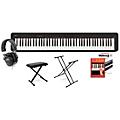 Casio CDP-S110 Digital Piano With X-Stand, Bench, Headphones, Key Stickers and Beginner's Book Black Beginner