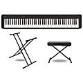 Casio CDP-S110 Digital Piano With X-Stand and Bench White Essentials PackageBlack Essentials