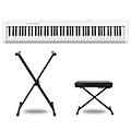 Casio CDP-S110 Digital Piano With X-Stand and Bench Black EssentialsWhite Essentials Package