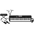 Casio Casiotone CT-S200 61-key Portable Arranger Keyboard with Warm Audio WA-CAB Headphone Package (Pedals/Bench/Stand Included) Black