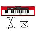 Casio Casiotone CT-S200 Keyboard With Stand and Bench WhiteRed
