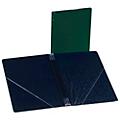 Marlo Plastics Choral Folder 7-3/4 x 11 With 7 Elastic Stays and 2 Clear, Flat, Diagonal Internal Pockets BlackGreen