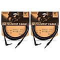 D'Addario Classic Pro Series Instrument Cable, Right Angle Plug -10 ft. - 2-Pack