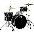 PDP by DW Concept Maple 3-Piece Rock Shell Pack With Chrome Hardware Twisted IvorySatin Black