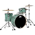 PDP by DW Concept Maple 3-Piece Rock Shell Pack With Chrome Hardware Satin BlackSatin Seafoam
