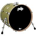 PDP by DW Concept Maple Bass Drum with Chrome Hardware 24 x 14 in. Twisted Ivory20 x 16 in. Satin Olive