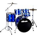Ddrum D2 5-Piece Complete Drum Kit Gloss WhiteCobalt Blue