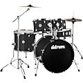 Ddrum D2 5-Piece Complete Drum Kit Deep Aqua SparkleMidnight Black