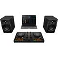 AlphaTheta DDJ-FLX2 Entry Level DJ Controller with DM-40D Studio Monitors