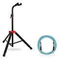 Fender Deluxe Hanging Guitar Stand with LE Sonic Blue Cable