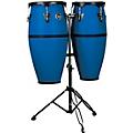 LP Discovery Conga Set with Double Conga Stand 10 and 11 in. Sea Foam10 and 11 in. Race Car Blue