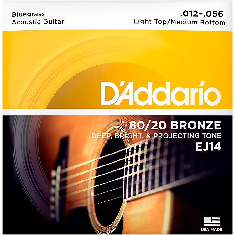 D'Addario EJ14 80/20 Bronze Bluegrass Medium Light Acoustic Guitar