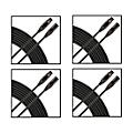 Livewire Elite Quad Microphone Cable 4-Pack 25 ft. Black
