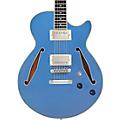 D'Angelico Excel SS Tour Semi-Hollow Electric Guitar With Supro Bolt Bucker Pickups and Stopbar Tailpiece Solid BlackSlate Blue