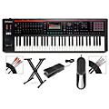 Roland FANTOM-06 Synthesizer With X-Stand, Sustain and Expression Pedal Plus Livewire Audio and MIDI Cables