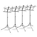 Musician's Gear Folding Music Stand, 4-Pack Black