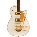 Gretsch Guitars G5237TG Electromatic Jet FT Bigsby Limited-Edition Electric Guitar Black Pearl MetallicChampagne White