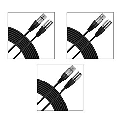 GM15 XLR to XLR Cable (3 Pack) 15 ft. Black