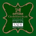 Optima Goldbrokat Premium Series Brassed Steel Violin E String 4/4 Size, Light Steel, 26 guage loop end4/4 Size, Medium Steel, 27 guage ball end