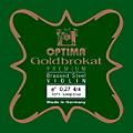 Optima Goldbrokat Premium Series Brassed Steel Violin E String 4/4 Size, Medium Steel, 27 guage ball end4/4 Size, Medium Steel, 27 guage loop end