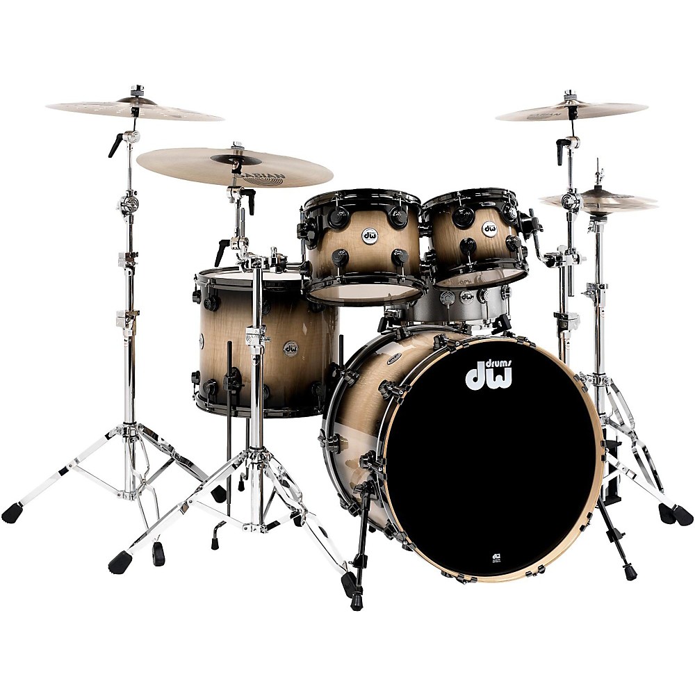 DW Collector39;s Series 4 Piece Shell Pack Candy Black Burst Nickel 