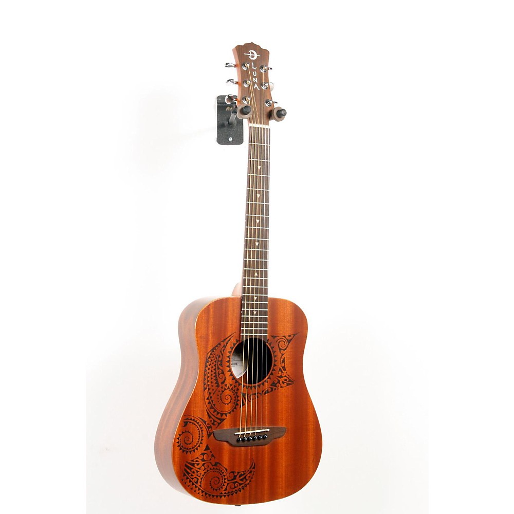 UPC 888365486734 product image for Luna Guitars Safari Tattoo 3/4 Size Travel Guitar Satin Mahogany 888365486734 | upcitemdb.com