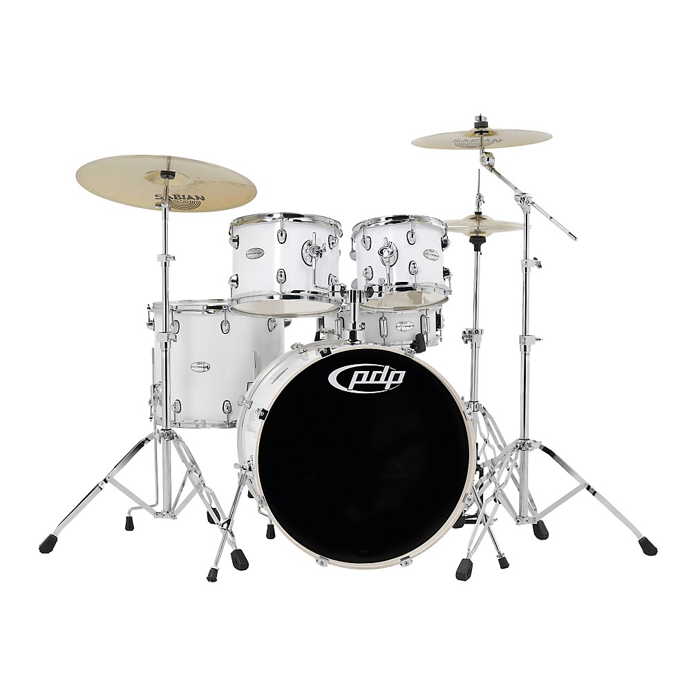 UPC 647139226538 product image for PDP Mainstage 5-piece Drum Set with Sabian Cymbals White | upcitemdb.com