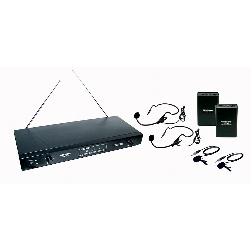 UPC 643595009708 product image for Gem Sound 2-Channel VHF Wireless System with 2 Headsets and 2 Lapel Mics CD | upcitemdb.com